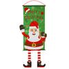 Puntos Christmas Merry Santa Elk Snowman Print Висячие ноги баннер флаг Xmas Door Decor