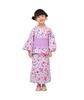 Yukata Easy To Wear One Piece Large Flower Yukata Set Children Girls Kids Jinbei Obi Set 100 110 120 130 140 Summer Festivals Fireworks Festivals