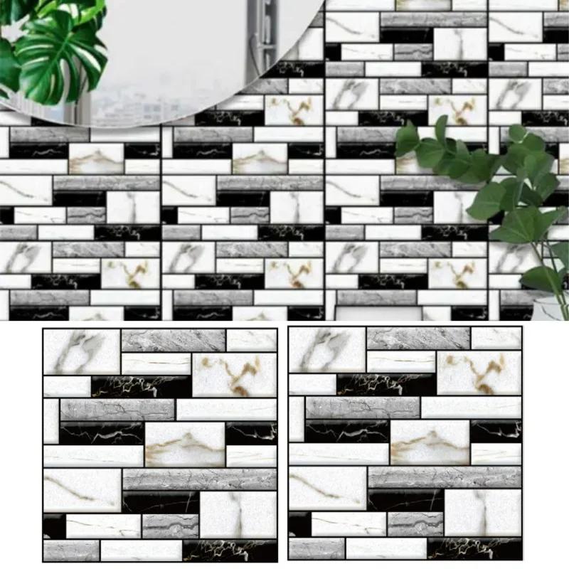 Self Stick Waterproof 3D Brick Wall Panels Vintage Design 30x30cm for Bathroom Fireplace Backsplash Home Decor