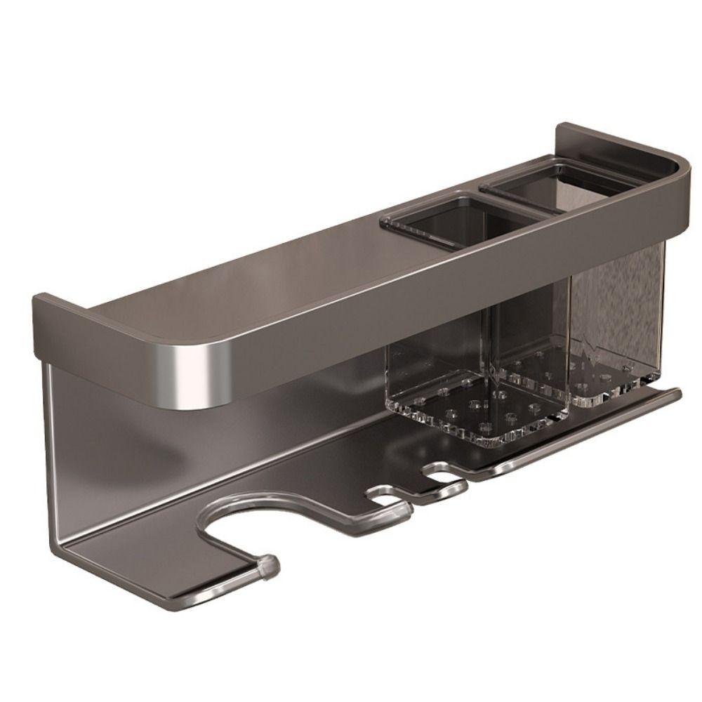 Органайзер для хранения косметики без сверления, настенная полка для душа, держатель для фена для спальни