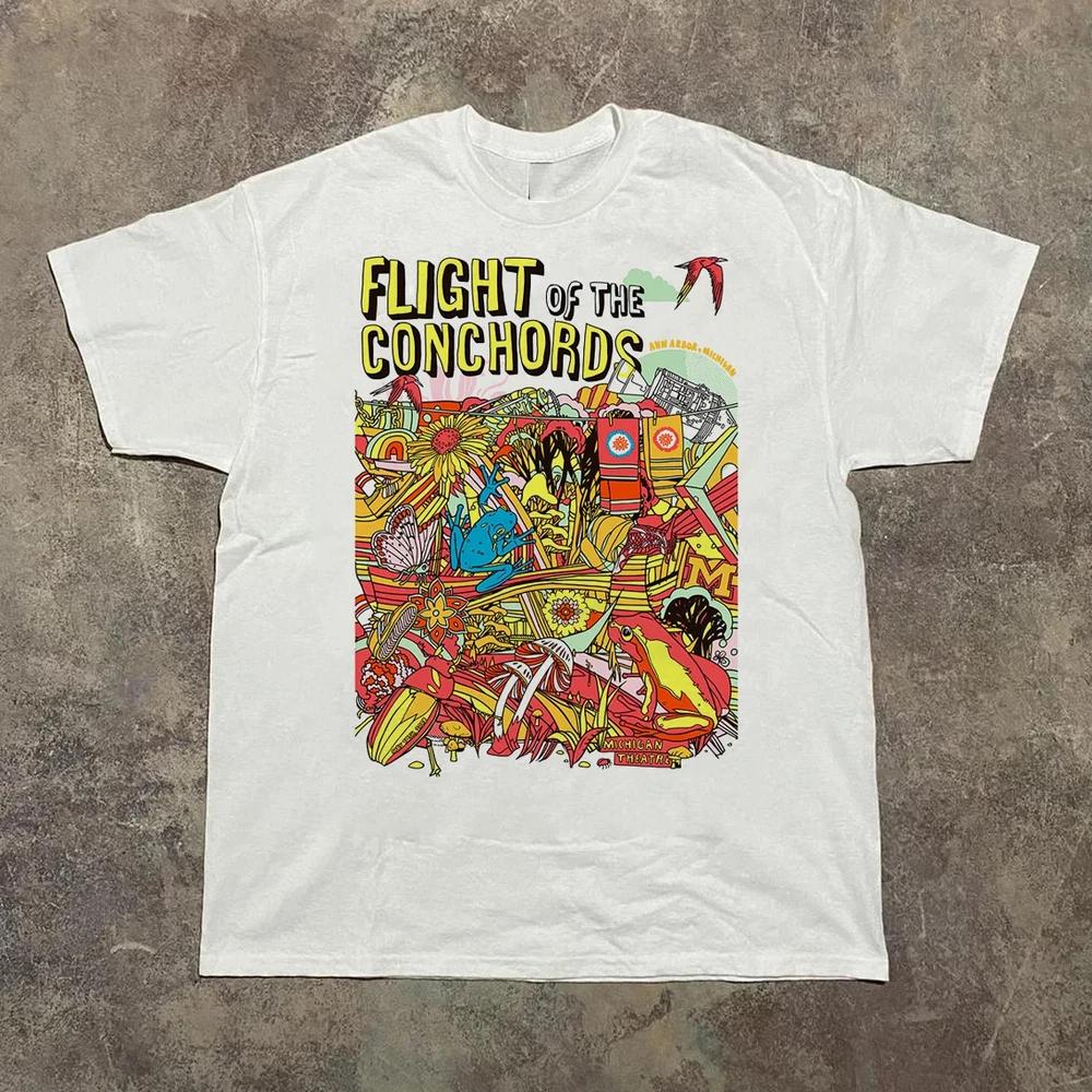 Hot Flight Of The Conchords White Cotton Shirt All Size Cl624