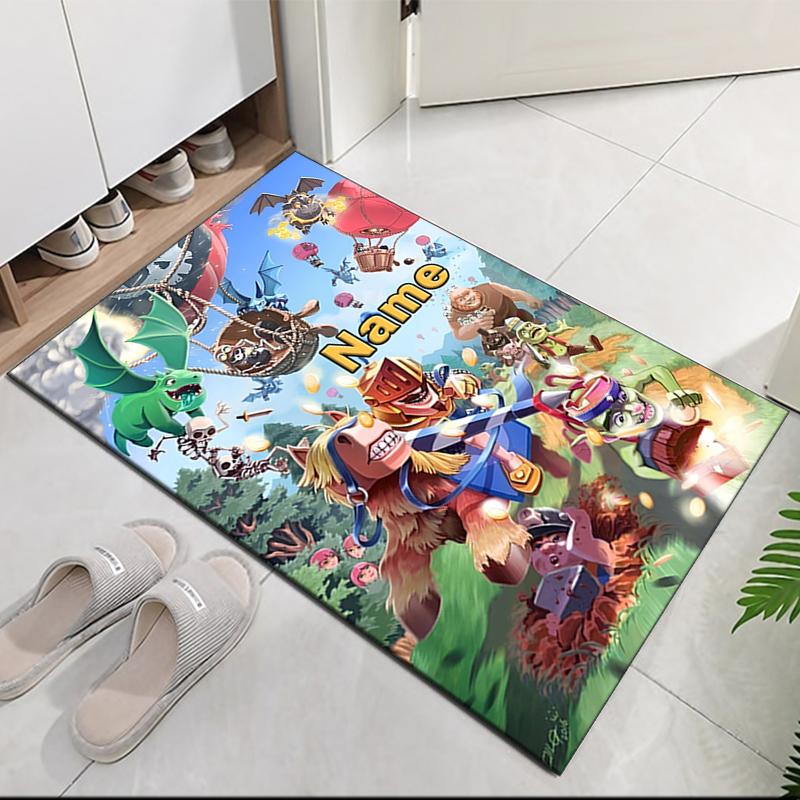 Custom Name Clash Royale Printed Carpet, for Office Chair Living Room Bedroom Kitchen Room Decor Gifts.