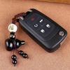 with Black Red Beads Bag Charms Natural Obsidian Car Key Ring Gourd Pendant Keychain  Small Gifts