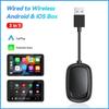 2 в 1 беспроводной CarPlay Android Auto адаптер беспроводной Car play Ai Box USB Dongle для Apple iPhone Android Phone Auto Connect
