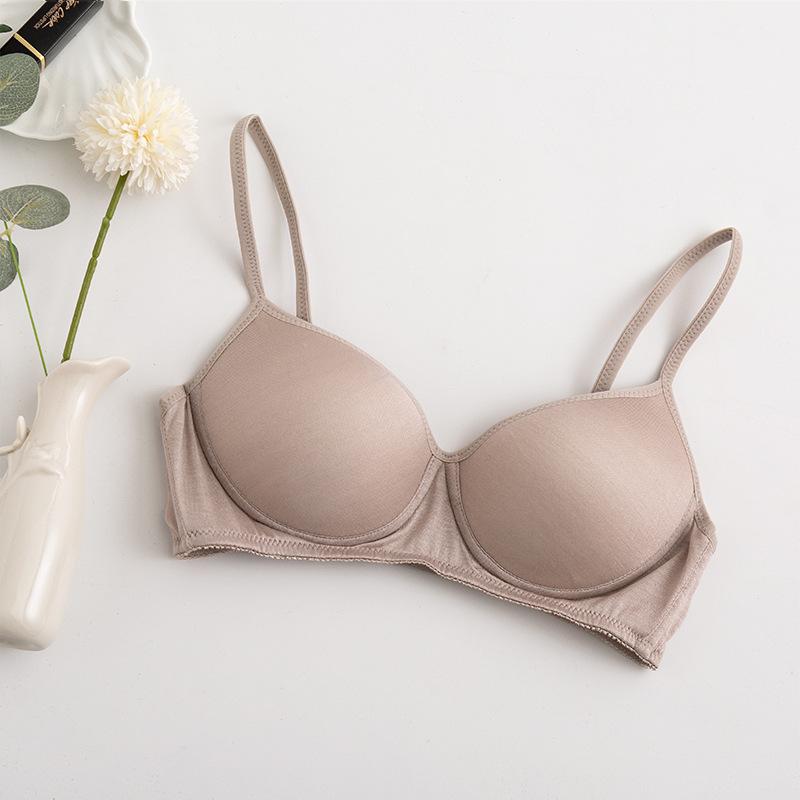 Silk Bra Women's Mulberry Silk Underwear Silk Bra Thin Sports No Rim Bra Girls Bra