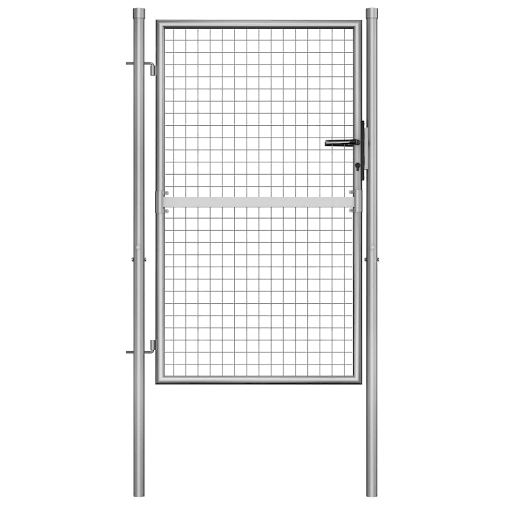 Vidaxl Brama Ogrodowa Ocynkowana Stal 100X125 Cm Srebrna