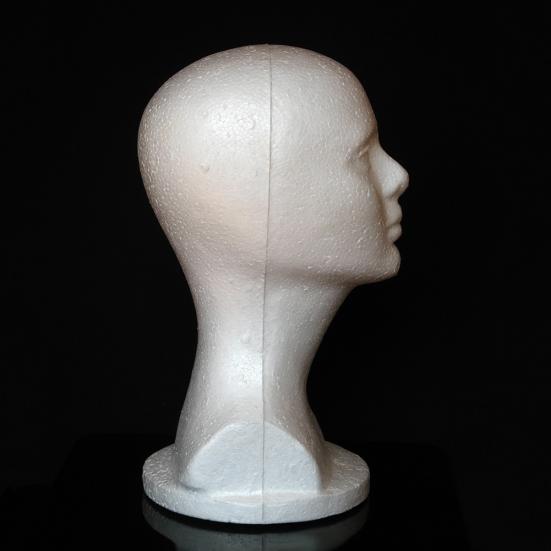 Mannequin Head Abstract Smooth Surface Foam Female Manikin Head Model Wig Hair Jewelry Display Stand for Shop