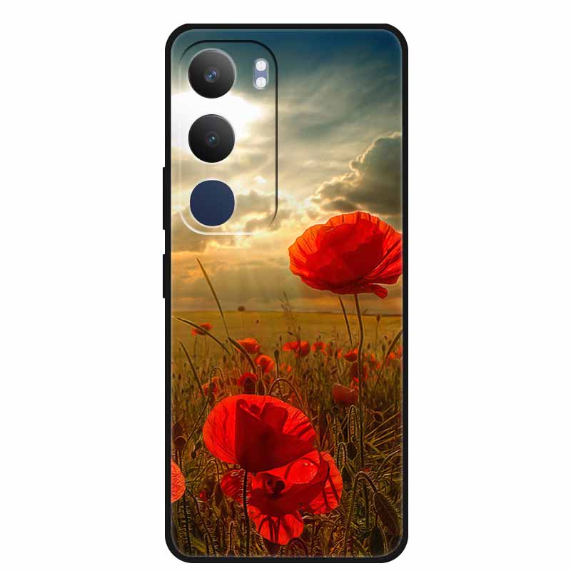 Чехол для Vivo Y29 V2420 Мягкий Силиконовый ТПУ Чехол для Телефона Пылезащитный Capa Для Vivo Y29 Y 29 5G Защитная Крышка Милый Кот Черный Coque