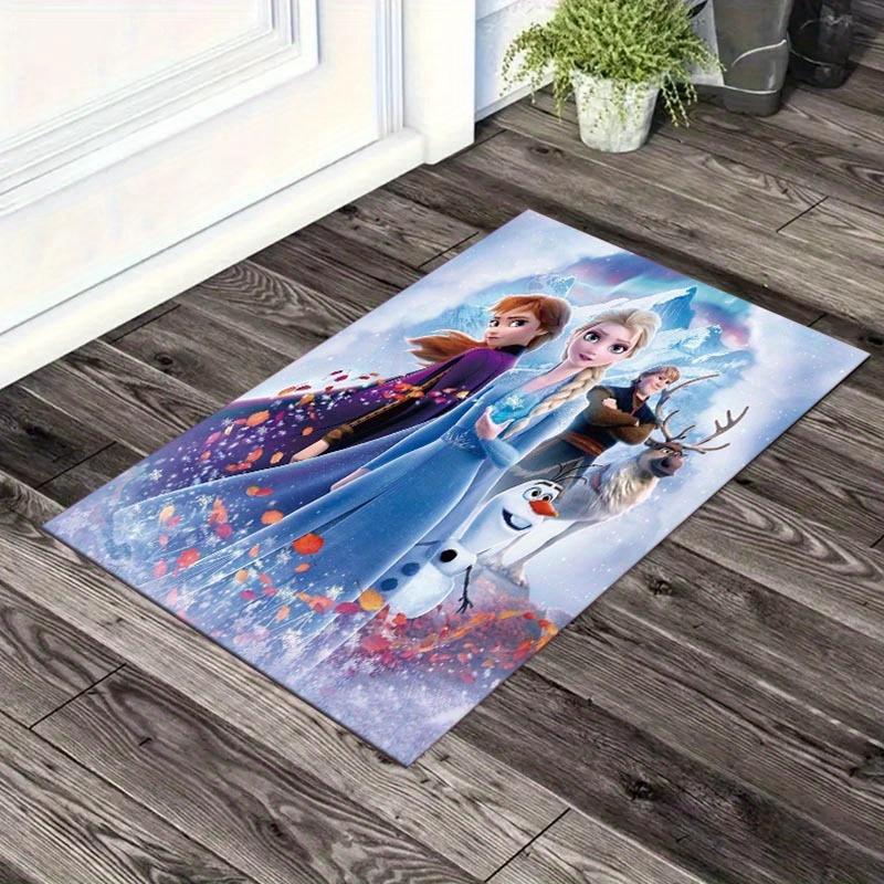 1pc Frozen Pattern Area Rug Soft Flannel Floor Mat for Living Room, Office, Bedroom, Outdoor and Camping, Sofa Coffee Table Floor Mat, Decor