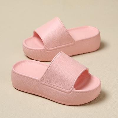 Новые летние женские тапочки на толстой платформе для дома, повседневные шлепанцы на высоком каблуке 5,5 см, модная женская обувь для отдыха