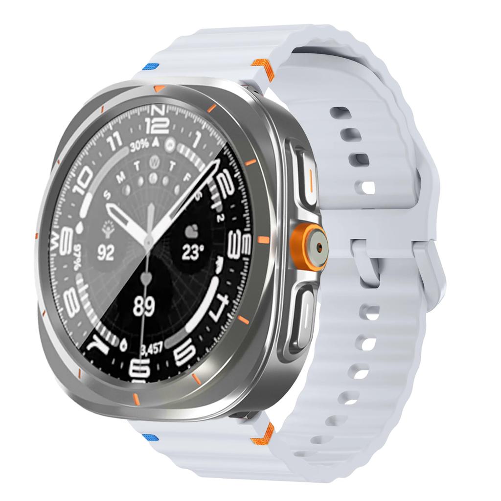 Ремешок+Переход на Ультра Чехол для Samsung Galaxy Watch 7 6 40 44мм Обновление до Galaxy Watch Ultra 47 Защитное стекло для экрана