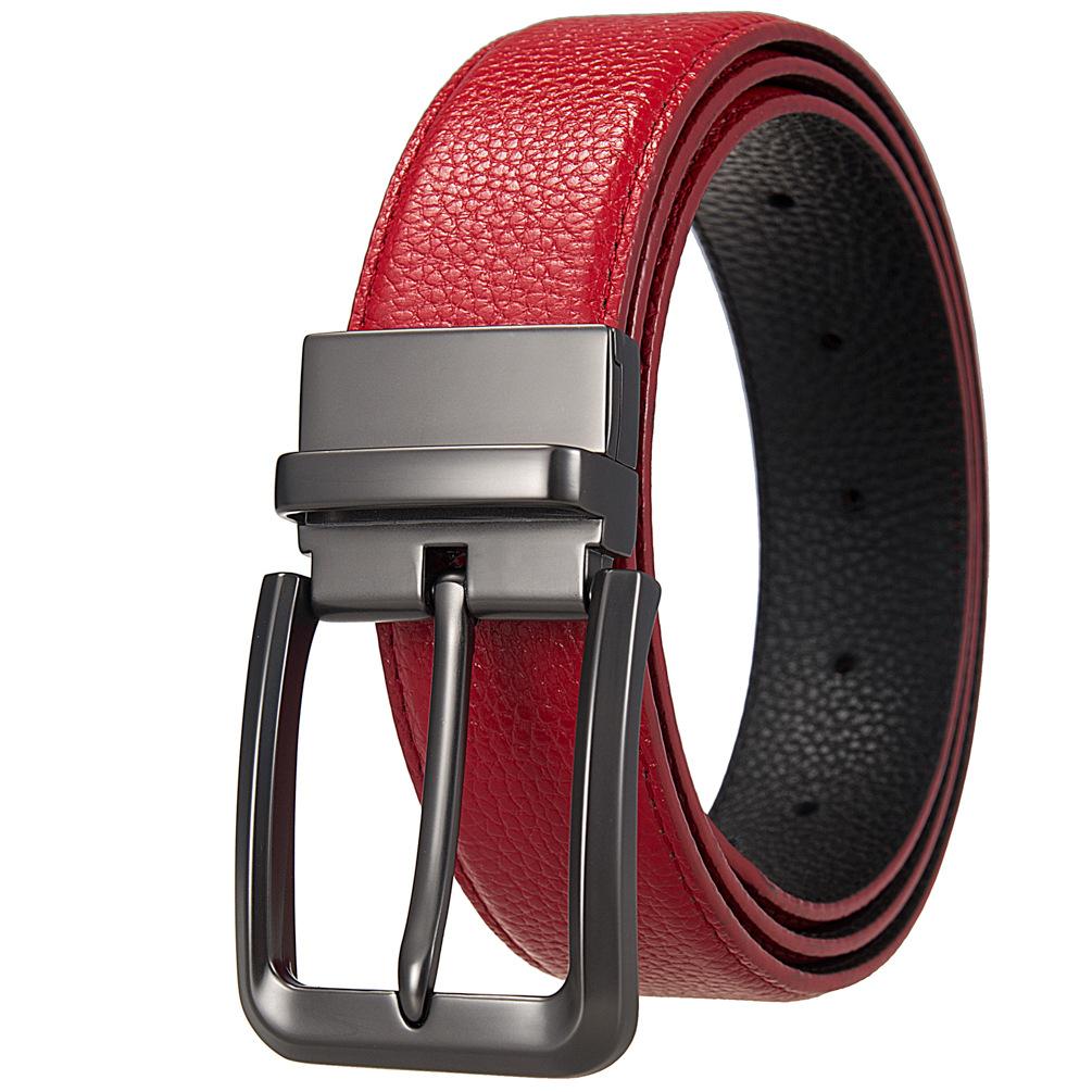 1 шт. Модный и модный перфорированный ремень, ремень из коровьей кожи первого слоя, деловой мужской ремень с пряжкой Ly35-35943-5