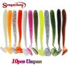 SOUGAYILANG Worms Soft Bait Umpan Memancing Artificial Fishing Lure for Bass Trout Carp