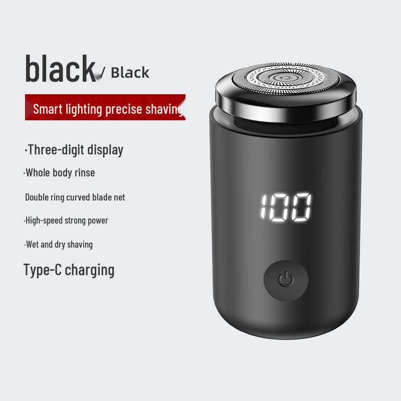 2025 Портативная перезаряжаемая мини-бритва – С подсветкой, электрическая, стальная и моющаяся в автомобиле бритва