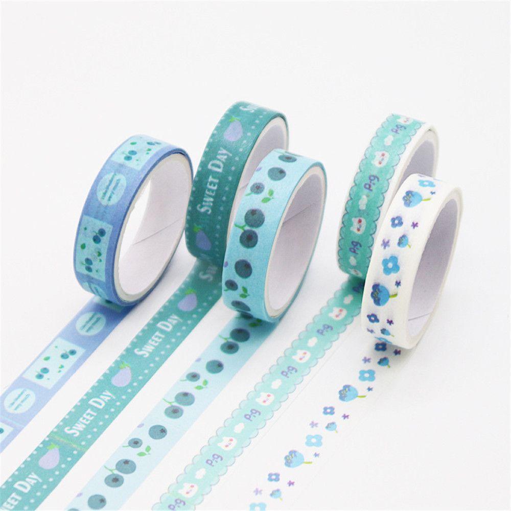 5Rolls/box Decorative School Supplies Masking Tape Washi Tape Adhesive Scrapbooking