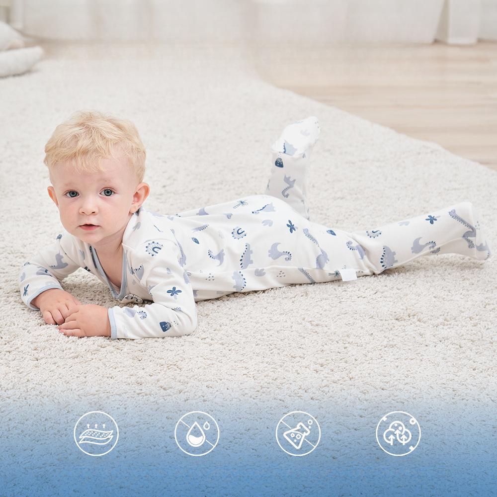 Детский комбинезон из 3 предметов, весенне-летний комбинезон с длинными рукавами для новорожденных, детский комбинезон с облегающими ножками, на молнии, одежда для новорожденных