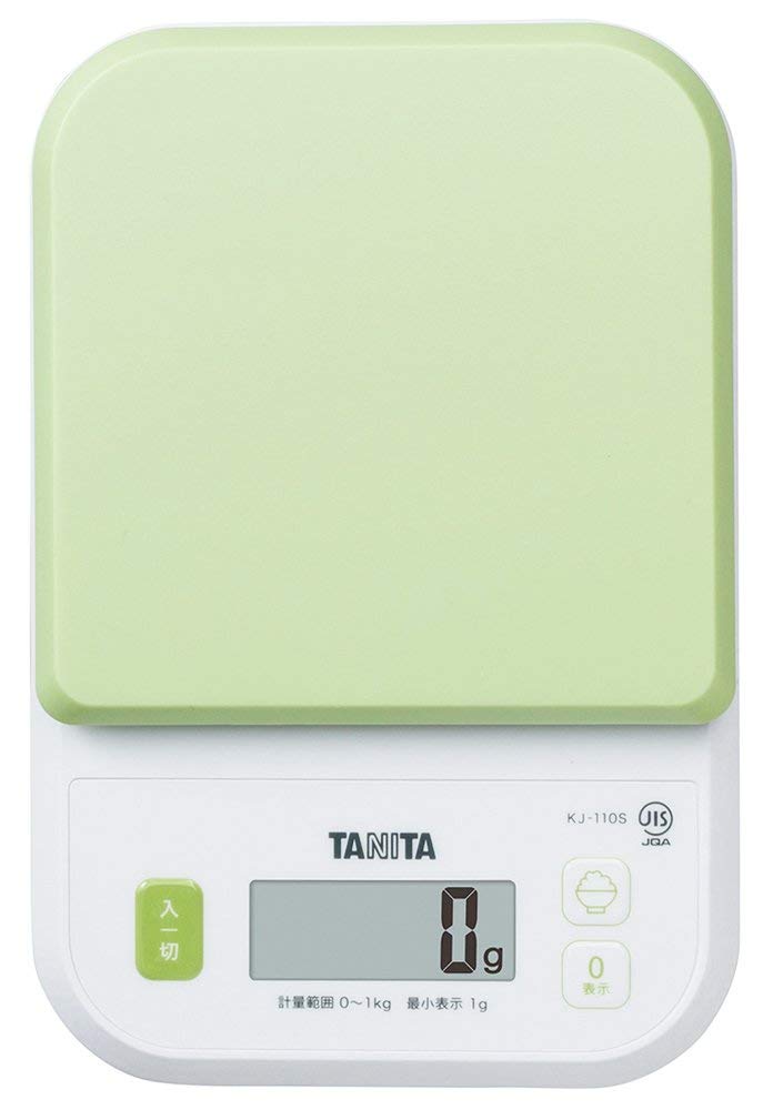 TANITA GR Цифровые кухонные весы для готовки 1 кг 1 г Измеряют рис Калории KJ-110S Весы, Весы, Вместимость, Шаги измерения, Зеленый,