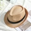 Fashion Gangster Cap Beach Straw Panama Cap Jazz Dress Hat Cowboy Fedora Hat Sun Hat