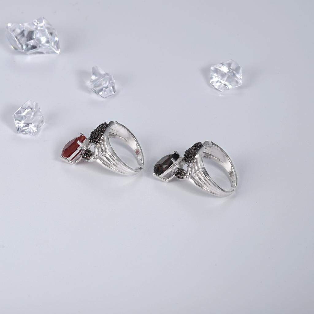 Оригинальный дизайн, кольцо с красным агатом, регулируемое кольцо с крабовым дизайном, ниша, серебряное кольцо s925 с натуральным драгоценным камнем