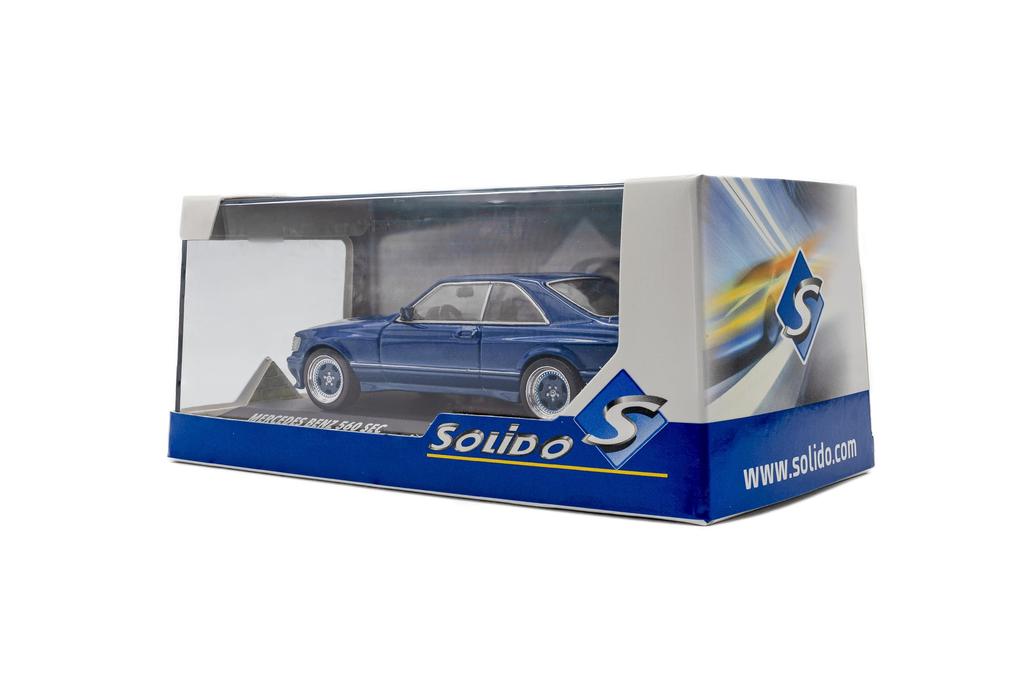 SOLID Модель Mercedes-Benz 560 SEC AMG Widebody 1990 года в масштабе 1/43 (синий) Готовый продукт S4310907