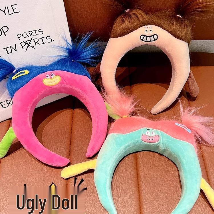 Очаровательная плюшевая повязка на голову Ugly Doll для макияжа и ухода за кожей
