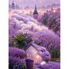 5D DIY Алмазная картина Красивый лавандовый дом и ландшафт Мозаика Алмазная вышивка Картина Полный Декор для дома со стразами