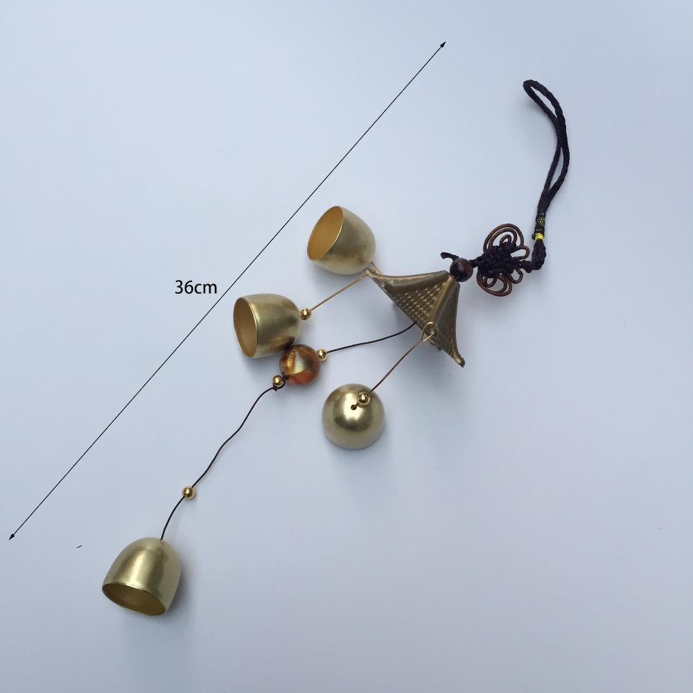 Copper Bells Hanging Ornament DIY Pendant Wind Chimes Outdoor Lucky Pendants