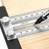 High-precision Scale Ruler T-type Hole Ruler Stainless Woodworking Scribing Mark Line Gauge Carpenter Measuring Tool