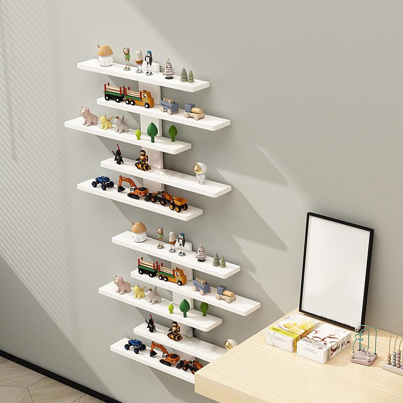 5-Tier Adjustable Wall-Mounted Display Shelf For Action Figures, Small Building Blocks & Collectibles - Modern Home Decor Storag