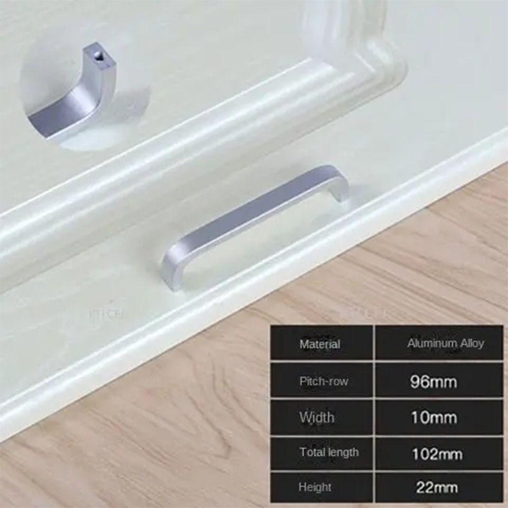 Серебряная мебельная ручка 64мм/96мм/128мм Дверные ручки Дверной шкаф Прямая ручка Шкаф