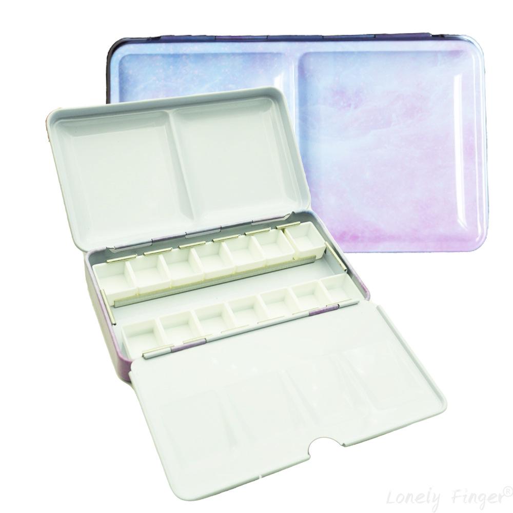 High-Quality Thickened Solid Pigment Black Watercolor Palette Box - 14/26/52 Colors