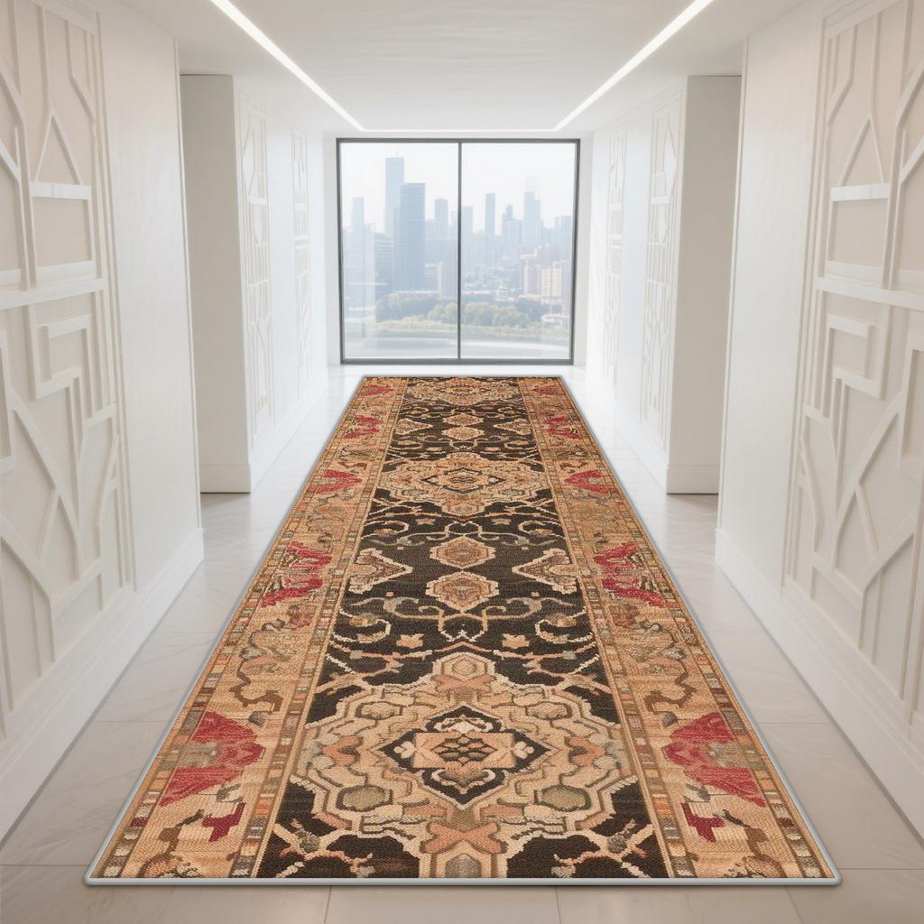 Morocco Hall Corridor Carpet Non-slip Washable Home Runner Stairway Rug Outdoors Aisle The Long Corridor Mat Customizable Lobby