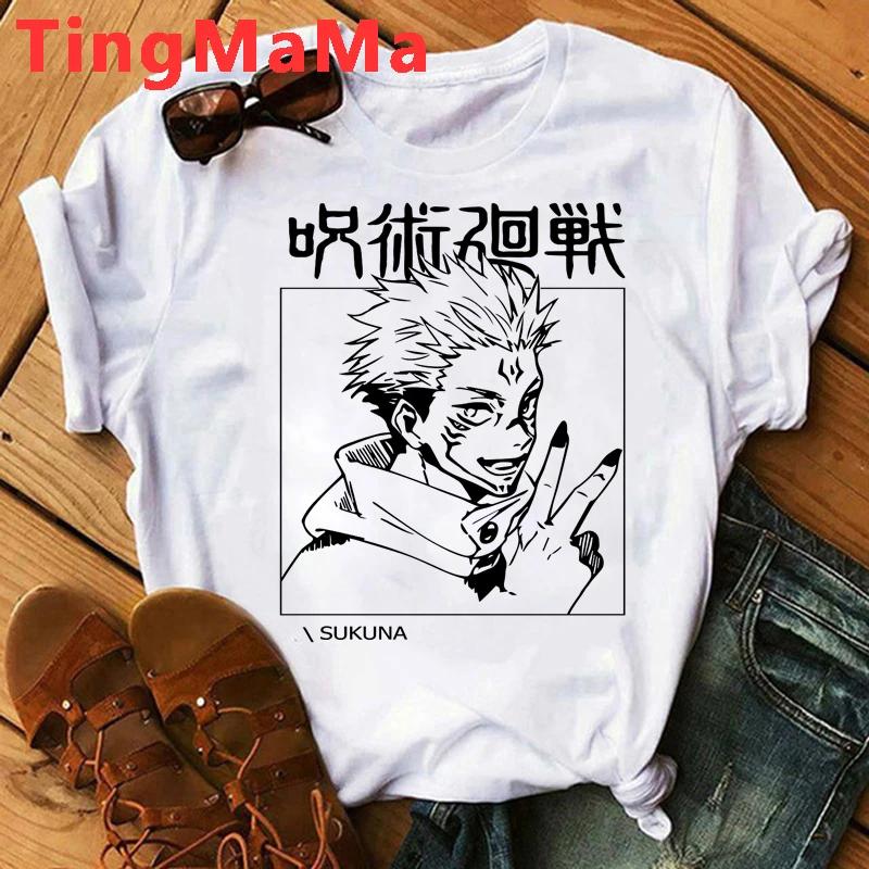 Japanese Anime Jujutsu Kaisen Unisex T Shirts Itadori Yuji Print Harajuku Tops RyoUnisex Sukuna Unisex Short Sleeves T-Shirt Unisex