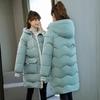 Зимняя пуховая хлопковая куртка для женщин Зимой Новая корейская свободная хлопковая куртка для женщин Средней длины Утепленная хлопковая куртка