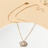 Necklace Fashion Diamond Full Diamond Crown Collarbone Chain Personalized Alloy Gold Plated Pendant Necklace Ladies