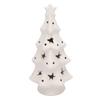 Light Up Ceramic Xmas Tree   Lighted Xmas Tree Figurine Battery Operated for Home Tabletop Holiday Decoration