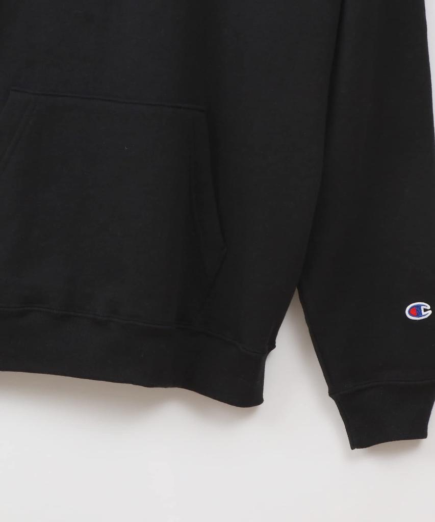 Champion Logo Pullover Made in the 9 Size M to Japanese size One-Point Sweatshirt, USA, oz, C5-P101, Men's, Black, (equivalent M)