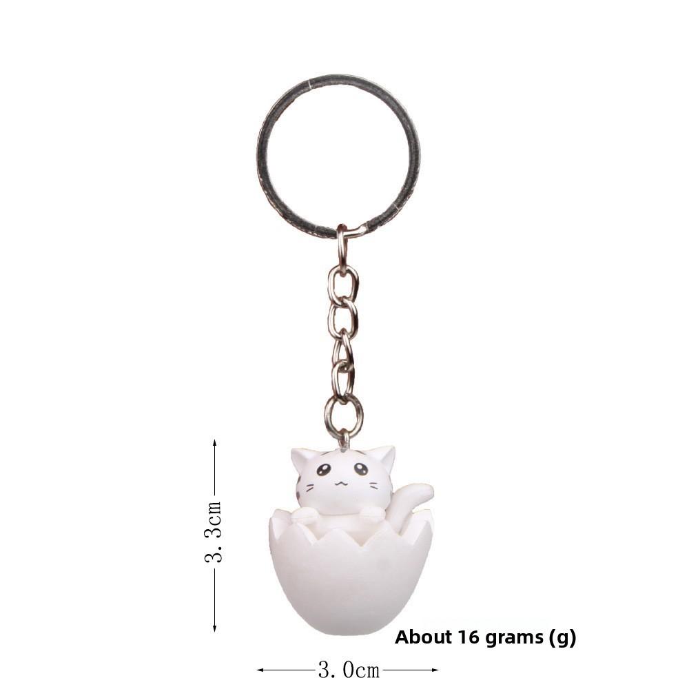 Adorable Cartoon Eggshell Cat Resin Pendants For Gift And Collection Purposes