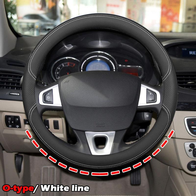 Для Renault Duster Kaptur Logan Megane Sandero ультратонкий кожаный чехол на руль автомобиля противоскользящие аксессуары для ремонта салона