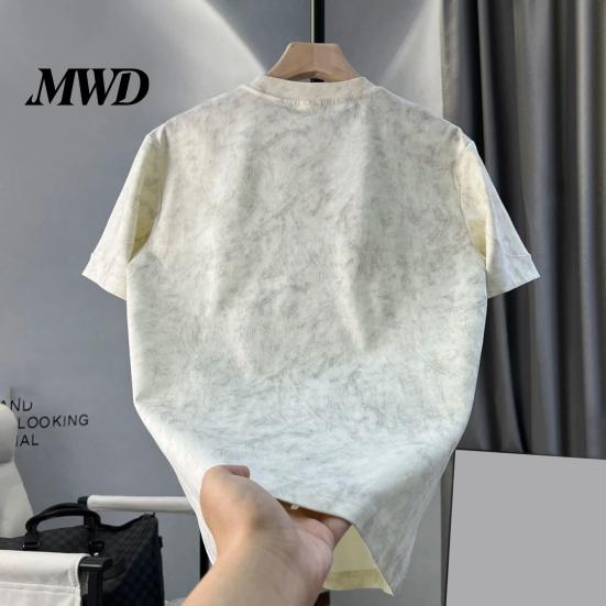 Polyester Men Shirt Stylish T-shirt Breathable Loose Fit Summer Tee Tie-Dyed Casual Look for Beach Holiday Sports Street