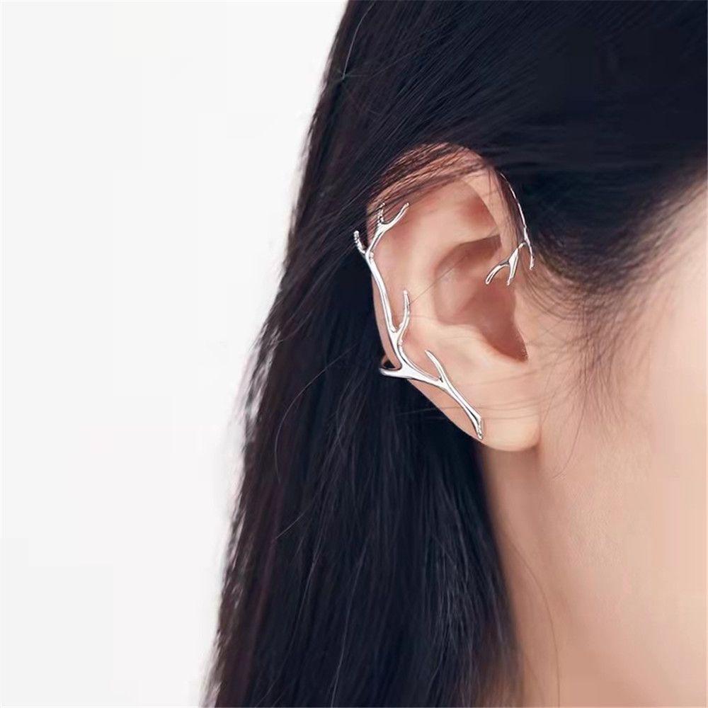 Женские эльфийские серьги-каффы без пирсинга, ветви, кафф на ухо, серьги-обманки