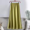 Женская длинная юбка с эластичной высокой талией и гладкой поверхностью, юбка-рыбий хвост