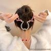 Elegant Christmas Reindeer Antler Hair Clip with Tassels - High Ponytail Styling Claw Clip