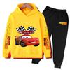 Мультяшное Аниме Молния Маккуин Модный Крутой Принт Свободный Теплый Удобный Толстовки с Длинным Рукавом Комплект для Мальчиков Девочек