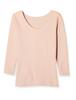 Aero Capsule Inner Lightweight and Size LL Wing/Wacoal Women's Top, Warm, 3/4 Sleeves, U-Neck, EL2746,