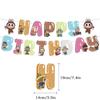 Cute Themed Birthday Party Decoration Set Includes Birthday Banners, Balloons and Cake Topper
