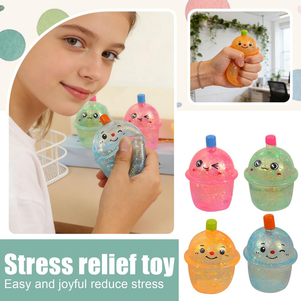 Four Soft, Slow- Toys, Adult Stress-relieving Balls, Ultra-soft Slow- Finger Toys, Stress Relief, Desktop Accessories.