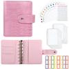 A7 Crocodile Budget Binder with Zipper Envelopes Saving Money Planner Binders with Pockets Sheets and Stickers