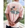 Palm Tree Car Men Cotton T-shirt Luxury Brand Fashion Big Size Top Casual Short Sleeve Streetwear Classic Print New Arrival Tee