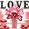 Valentines Day Decorations Red Heart Berries Picks Artificial Valentines Day Floral Cuttings for Home Office Wedding Anniversary Party Decor Gift